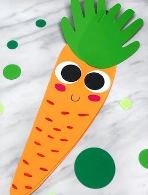 carrot easter card craft for kids