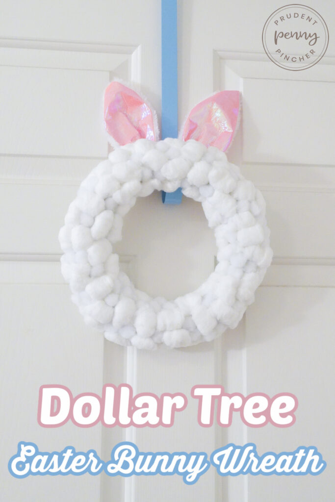 Easy DIY Dollar Tree Easter Bunny Wreath - Prudent Penny Pincher