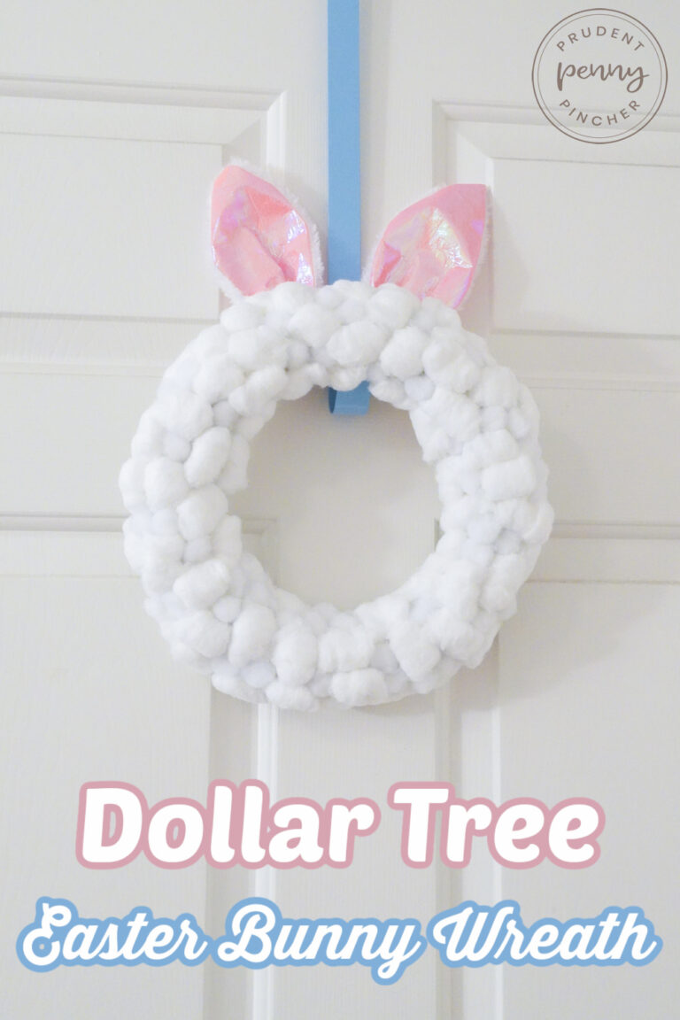 Easy DIY Dollar Tree Easter Bunny Wreath - Prudent Penny Pincher