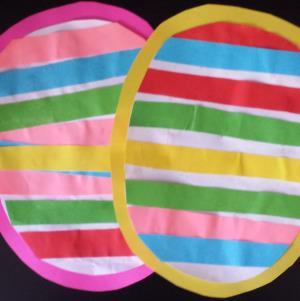 Striped Easter Egg paper craft for kids