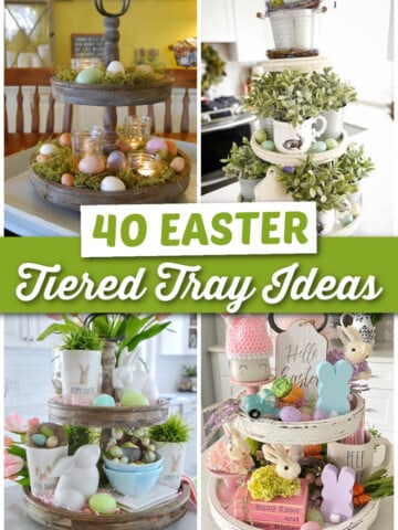 easter tiered tray decor