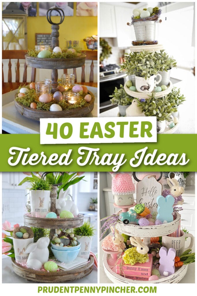 easter tiered tray decor