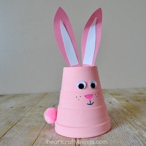 Foam Cup Bunny Craft for kids