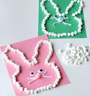 Marshmallow Easter Bunny craft for kids