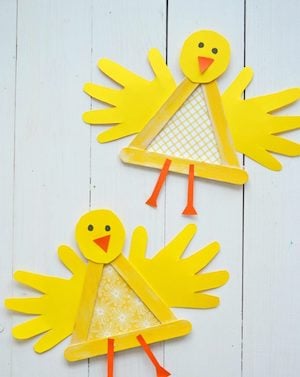  Popsicle Stick Baby Chick craft for kids