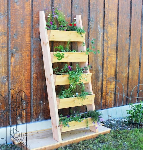 Cedar Tiered Ladder Planter