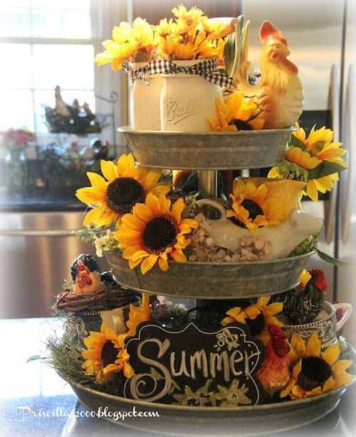 Dining Delight: Bee Themed Tiered Tray Decor