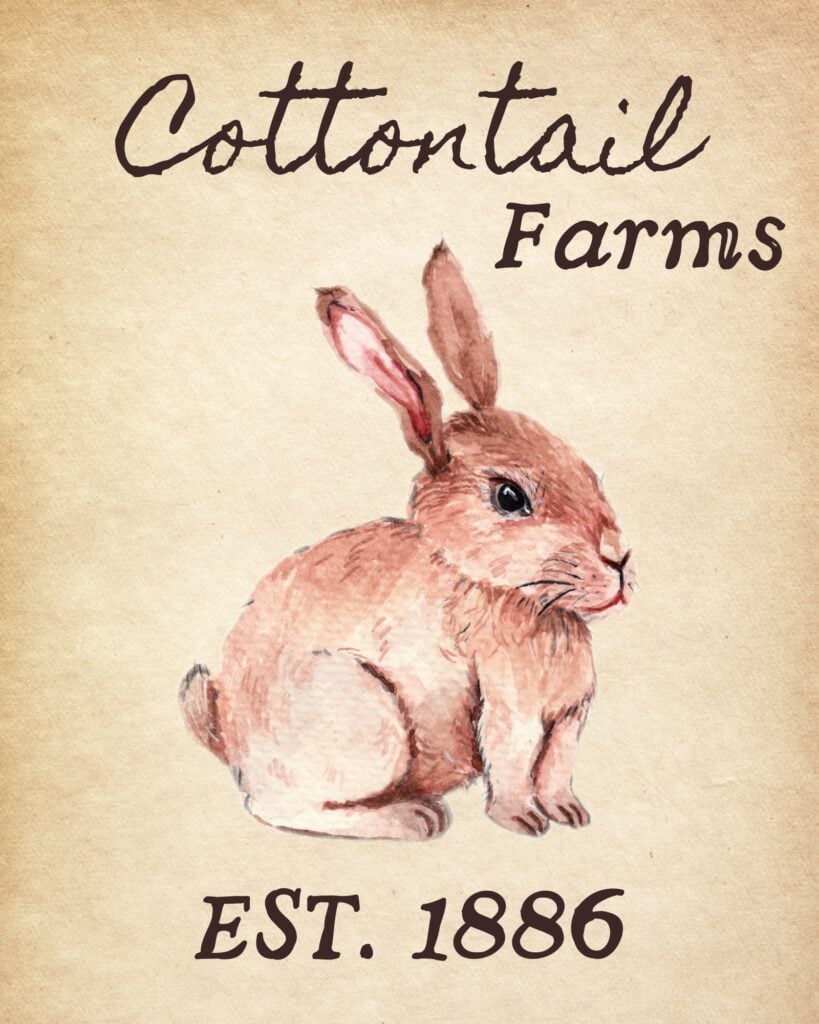 vintage paper Cottontail Farms printable