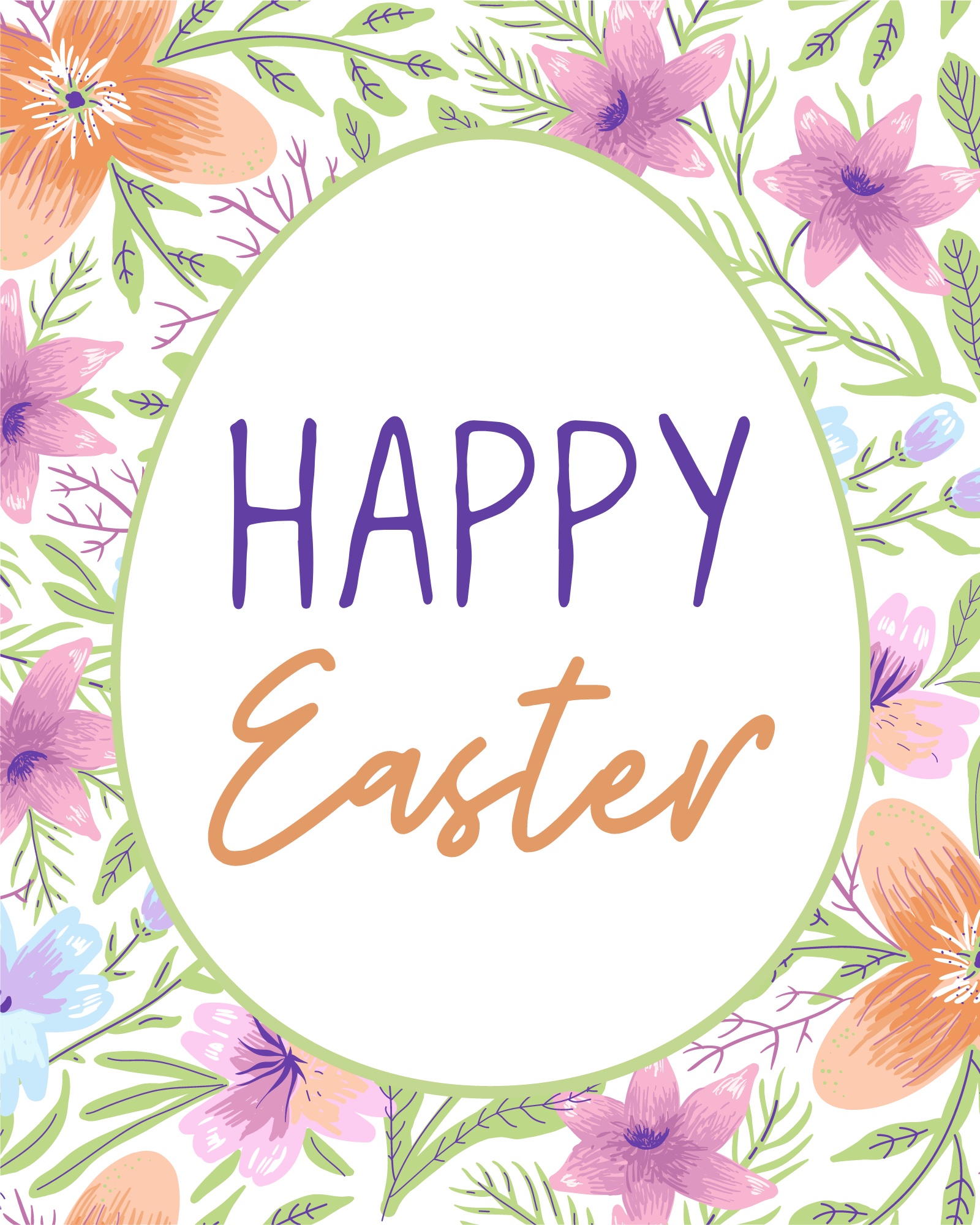 Printable Happy Easter Printable Happy Easter