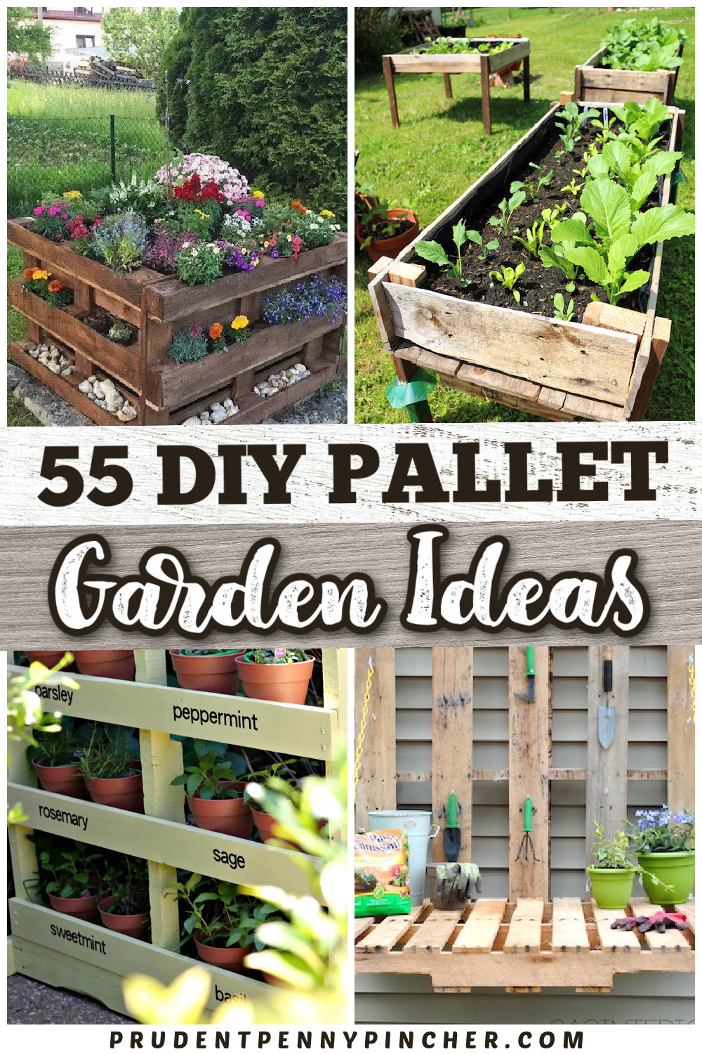 55 DIY Pallet Garden Ideas - Prudent Penny Pincher