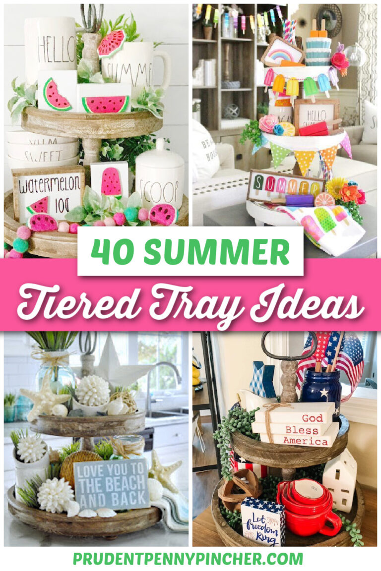 40 Tiered Tray Summer Decor Ideas Prudent Penny Pincher