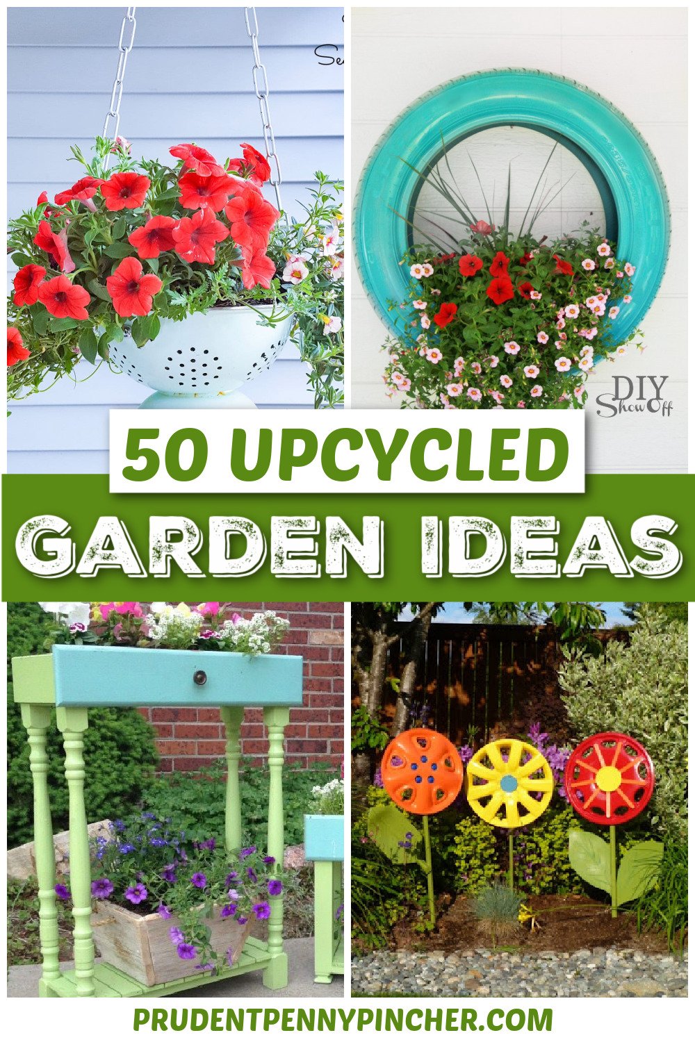 50 diy upcycled garden ideas - prudent penny pincher