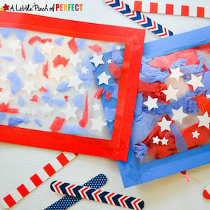 Patriotic Suncatchers 4th of july craft