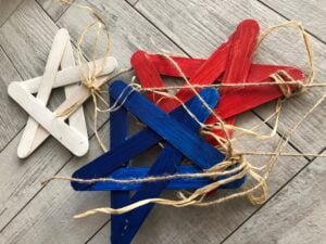 Red, White & Blue Star Banner 4th of july craft