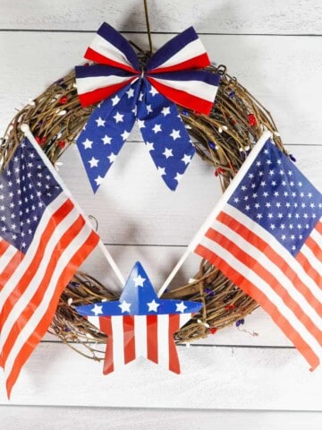 dollar store 4th of July wreath