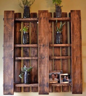 Wooden Pallet Shelves