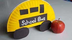 Paper Plate School Bus Back to School Craft