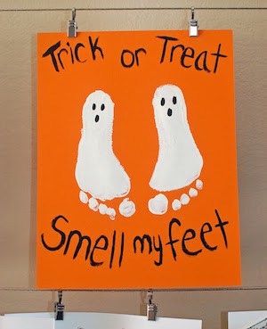 trick or treat smell my feet art