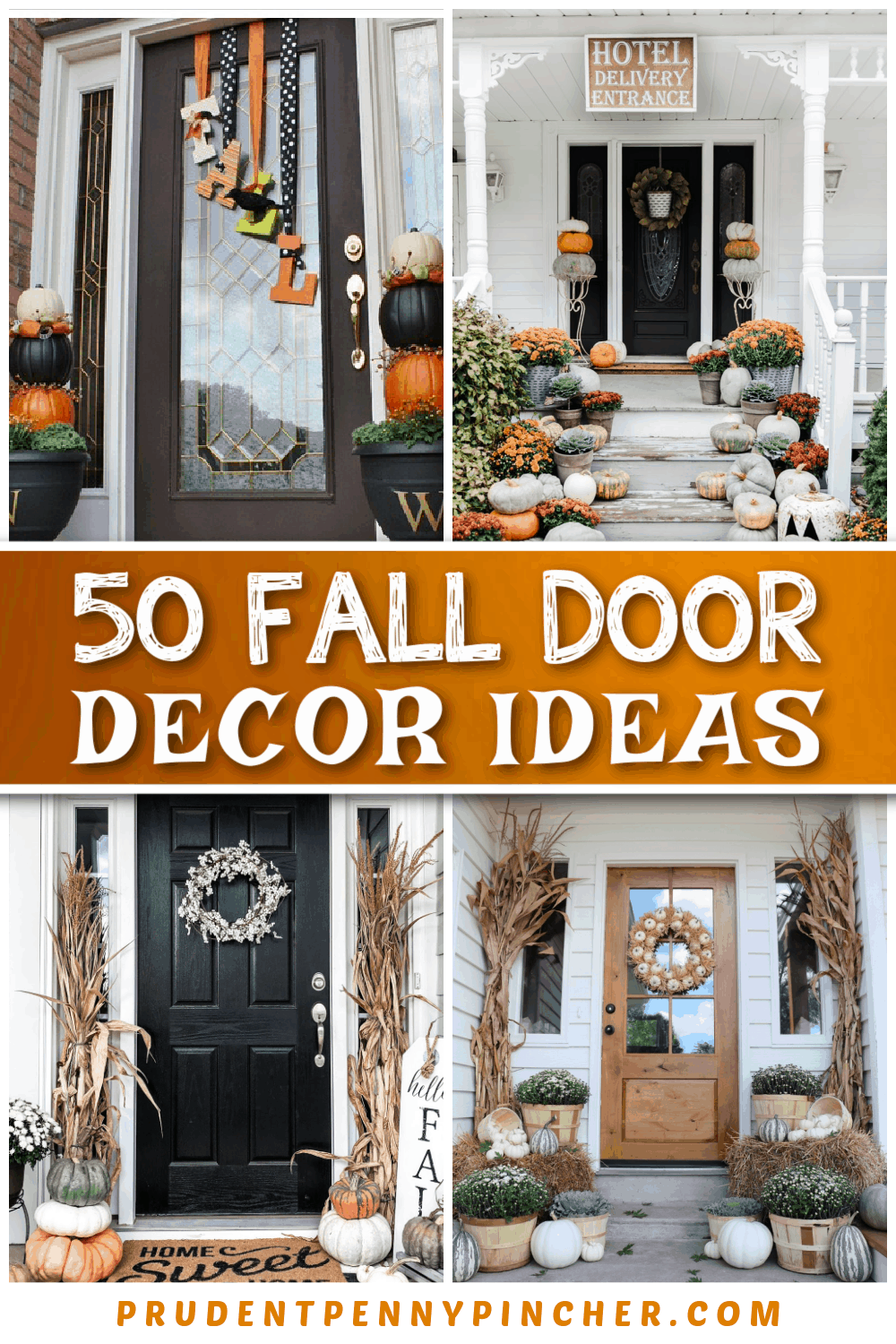 50 Fall Front Door Decor Ideas - Prudent Penny Pincher