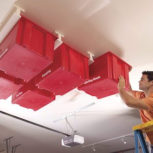 Ceiling Garage Storage System organization idea