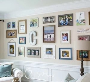 farmhouse gallery wall decor idea