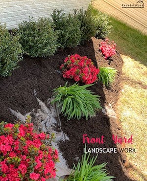 Flower Edging landscaping idea for front of house
