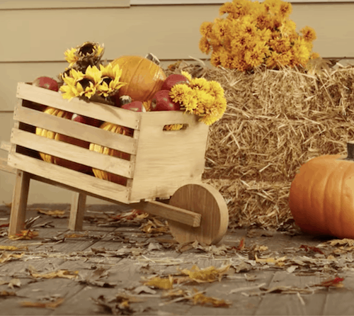 DIY rustic wheelbarrow