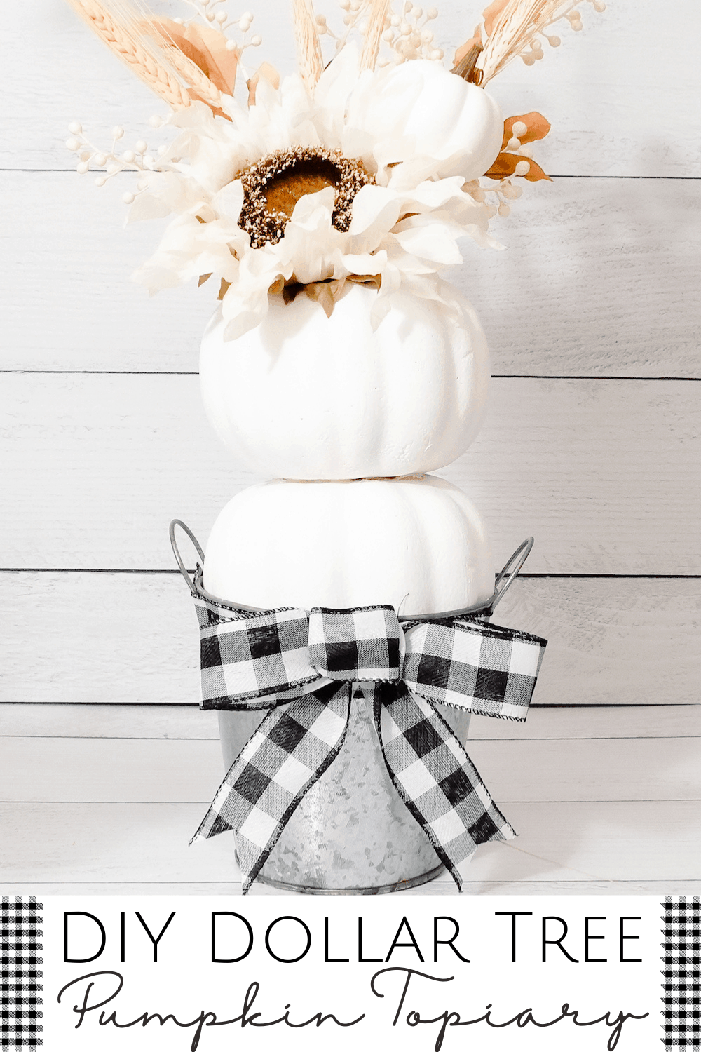 fall diy pumpkin topiary centerpiece