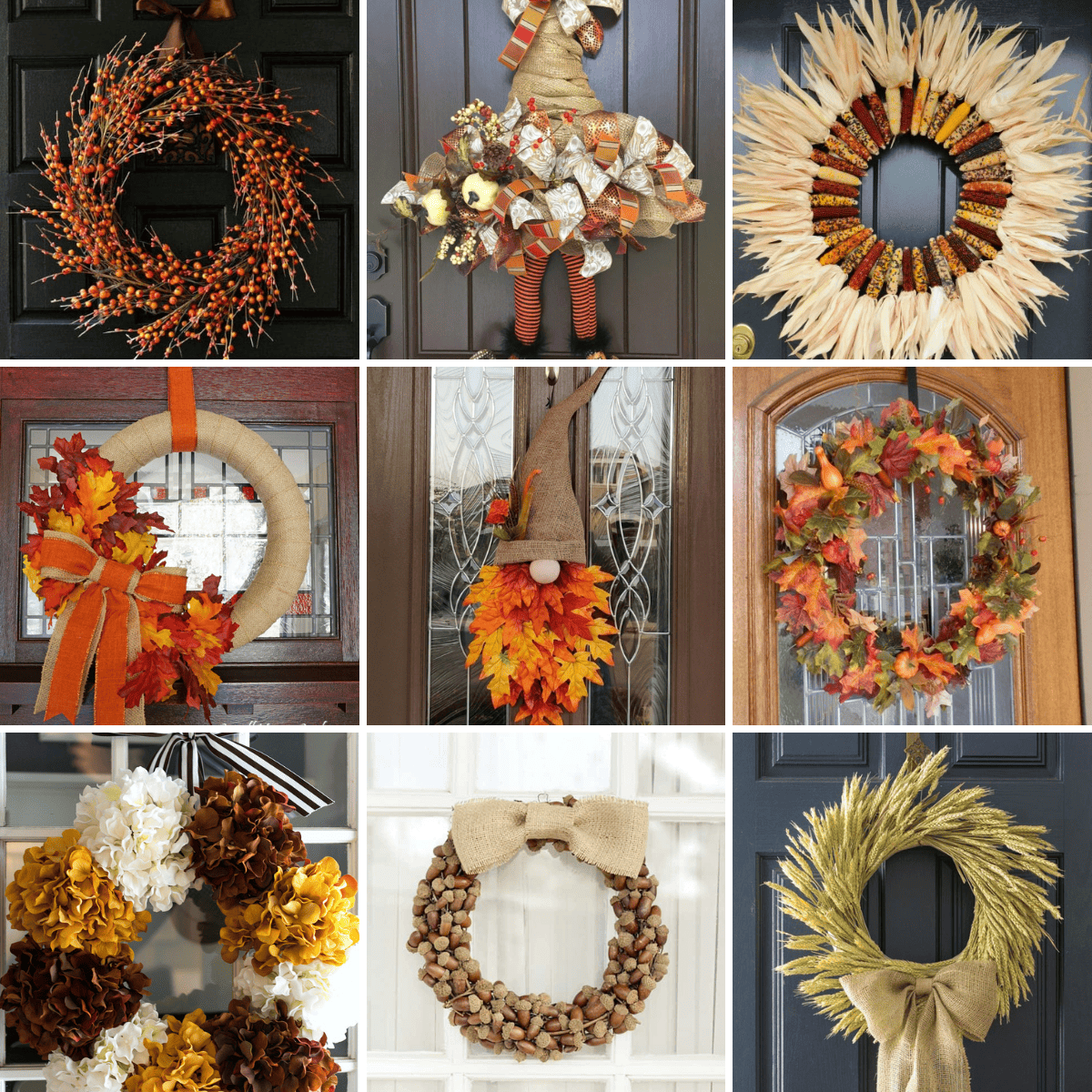 DIY Kit, Fall Wreath Making Kit, Grapevine Wreath 18 inches