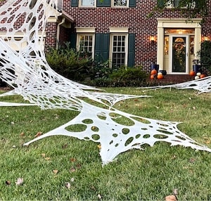 Giant Spiderweb Halloween Yard Decoration