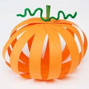 paper strip pumpkin craft for kids