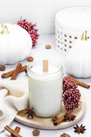 mason jar pumpkin spice candle