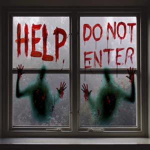 do not enter window clings for halloween