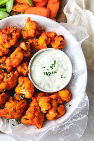 Buffalo Cauliflower Bites Fall Appetizer