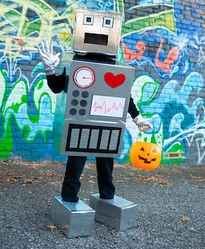 cardboard robot Halloween costume