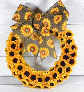 Easy Sunflower stem summer Wreath