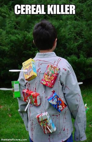 DIY Cereal Killer costume