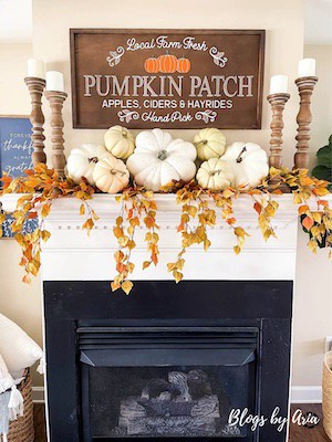pumpkin patch mantel