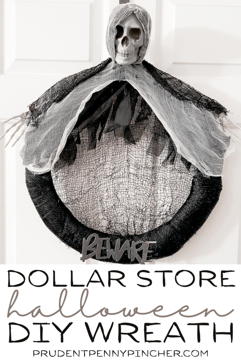 DIY Dollar Tree Halloween Witch Hat Wreath - Prudent Penny Pincher