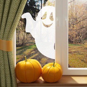 friendly ghost in window