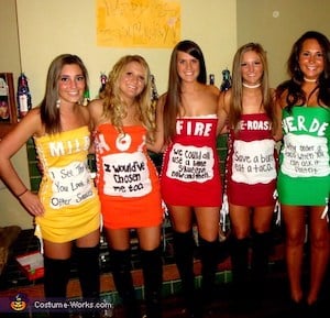 Taco Bell Sauce Packets Group Halloween Costumes