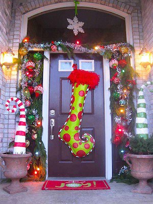 grinch christmas door decoration