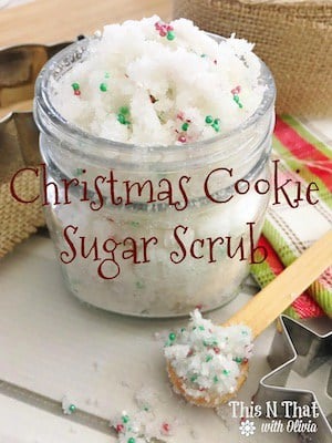 Exfoliante de azúcar para galletas navideñas