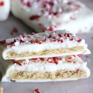 white chocolate covered graham crackers