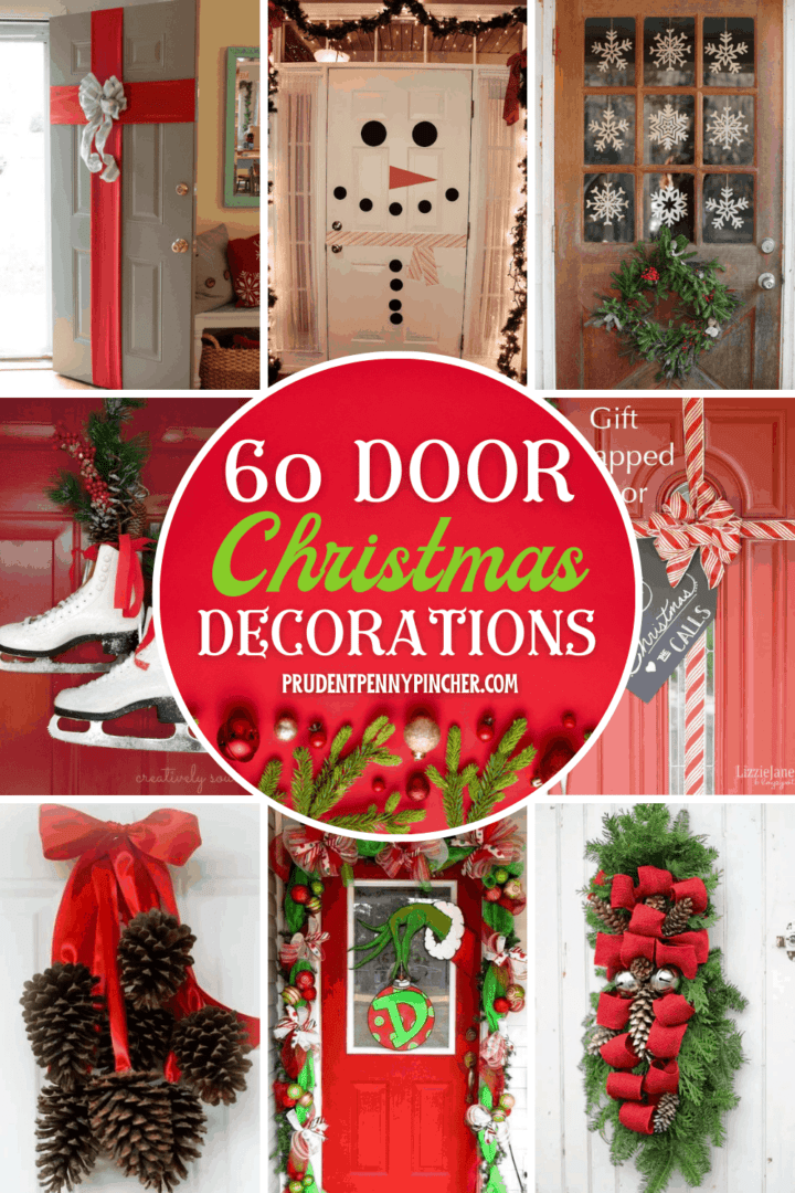 60 DIY Christmas Door Decorations - Prudent Penny Pincher