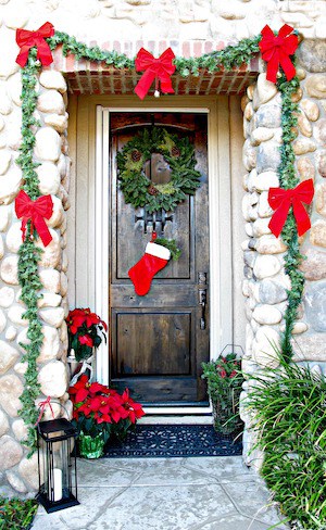 festive entrance door