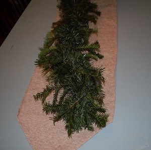 making a cheap Christmas garland look fuller