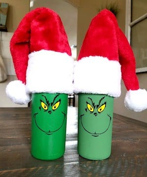 grinch wine bottle centerpiece Christmas Decoration