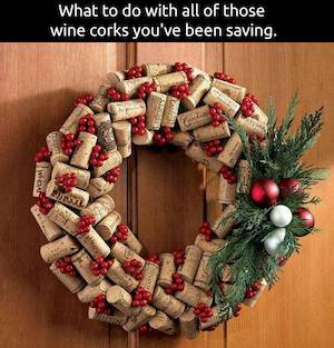 wine cork wreath