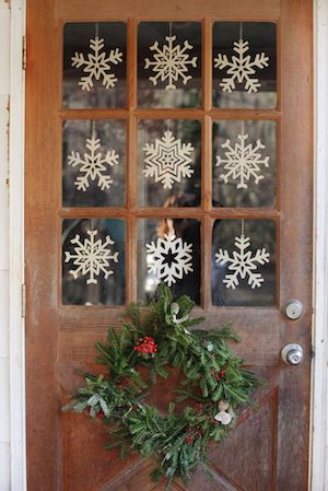 snowflake door decoration